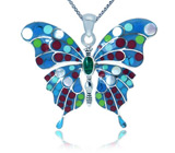 Комплект «Butterfly» перламутром и эмалью Серебро 925