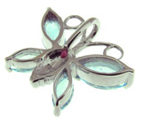 Кулон из коллекции "Spring" с топазами и родолитом гранатом Серебро 925