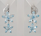 Комплект из коллекции "Spring" с голубыми топазами Серебро 925