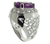 Замечательный перстень с аметистом Серебро 925