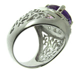 Замечательный перстень с аметистом Серебро 925