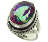 Кольцо с ярким мистическим топазом Серебро 925