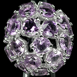 Превосходное кольцо с аметистами