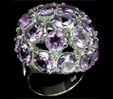 Превосходное кольцо с аметистами Серебро 925