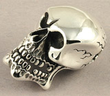 «Простреленный череп байкера» самый большой кулон из серебра Серебро 925
