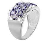 Элегантное кольцо с танзанитами от D&J Magic Jewelry Серебро 925