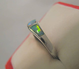 Кольцо-волна с черными опалами высокого качества Серебро 925