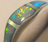 Кольцо-волна с черными опалами высокого качества Серебро 925