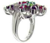 Великолепное кольцо с самоцветами Серебро 925