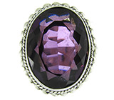 Кольцо с насыщенным аметистом Серебро 925