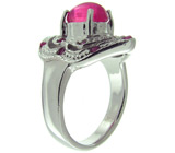 Элегантное кольцо с розовыми сапфирами Серебро 925