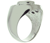 Перстень с насыщенно-синими сапфирами Серебро 925