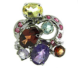 Кольцо из коллекции «MultiStone» с самоцветами Серебро 925