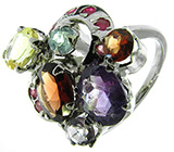 Кольцо из коллекции «MultiStone» с самоцветами Серебро 925