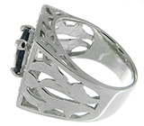 Массивный перстень с сапфиром Серебро 925