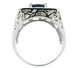 Массивный перстень с сапфиром Серебро 925