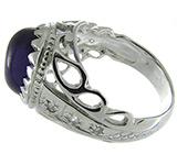 Перстень со сливовым аметистом Серебро 925