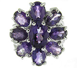 Кольцо с аметистами Серебро 925