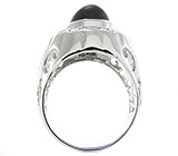 Замечательный перстень с аметистом-кабошоном Серебро 925