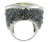 Массивный перстень с лимонным цитрином Серебро 925