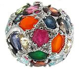 Превосходный перстень с самоцветами Серебро 925