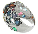 Превосходный перстень с самоцветами Серебро 925