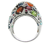 Превосходный перстень с самоцветами Серебро 925