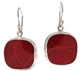 Серьги с кораллом Серебро 925