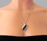 Кулон из коллекции "Imagination" с сапфирами и бриллиантами + цепочка Серебро 925