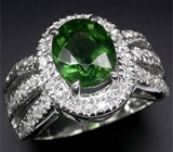 Кольцо из коллекции «Beau Monde» с ярким зеленым турмалином Серебро 925