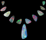 Австралийские опалы. Набор для колье 54 карата 