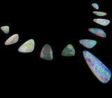 Австралийские опалы. Набор для колье 54 карата 