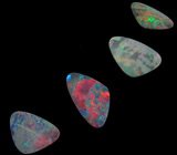 Австралийские опалы. Набор для колье 54 карата 