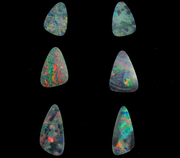 Австралийские опалы! Набор для серег №2.