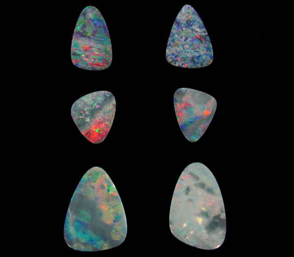 Австралийские опалы! Набор для серег №6.