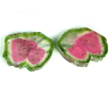 Арбузные турмалины! Пара слайсов 15 карат 