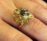 Кольцо с цветными бриллиантами Золото