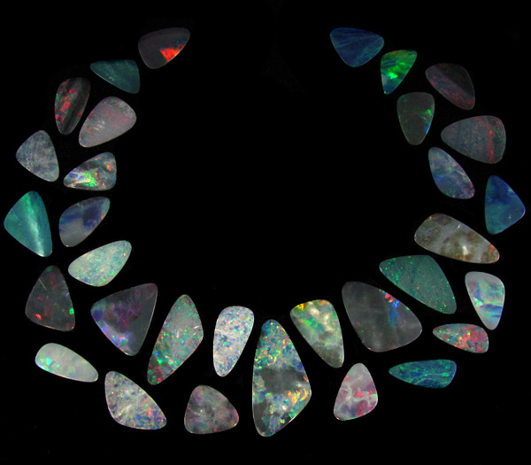 Австралийские опалы! Набор для браслета/колье №2.