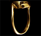 Кольцо с австралийским черным опалом Золото