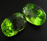 Пара ярких перидотов 9,45 карат 