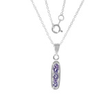 Подвеска от D&J Magic Jewelry с инкрустацией танзанитами Серебро 925