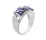 Кольцо от D&J Magic Jewelry с инкрустацией танзанитами Серебро 925