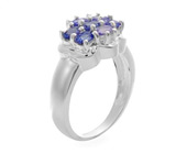 Кольцо от D&J Magic Jewelry с инкрустацией танзанитами Серебро 925