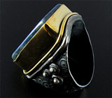 Стильный крупный перстень с лазуритом Серебро 925