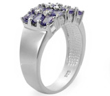 Кольцо от D&J Magic Jewelry с танзанитами и бриллиантами Серебро 925