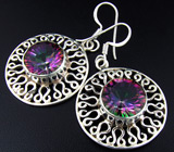 Серьги с яркими мистическими топазами Серебро 925