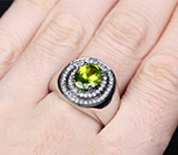 Перстень из коллекции «Mafia» с перидотом и бриллиантами Серебро 925