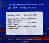 Превосходный аметист 104,83 карат 