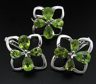 Комплект из коллекции "Spring" с перидотами