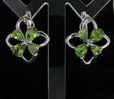 Комплект из коллекции "Spring" с перидотами Серебро 925